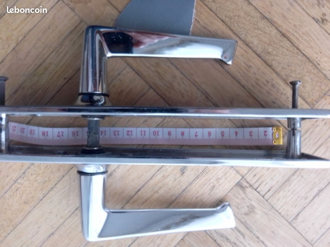 Ensemble porte chrome entraxe 20 cm (image 2)