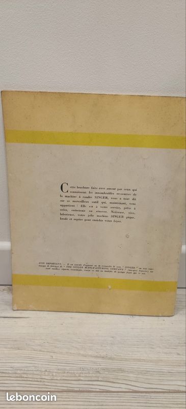 Magazine publicitaire la joie de coudre manuel couture singer (image 2)