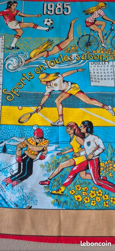 Torchon ancien calendrier publicitaire 2003 saveurs de France