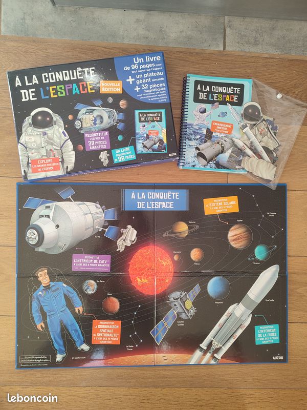 Puzzle magnétique + livret éducatif sur l'espace (image 1)