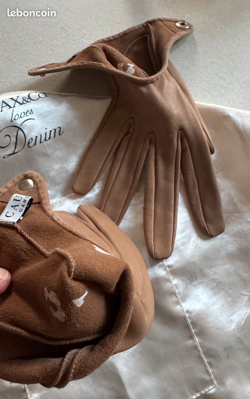 Gants Vintage Caresskin By Superbe – Cuir Taupe, Taille 7, Années 50 (neufs En Boîte)