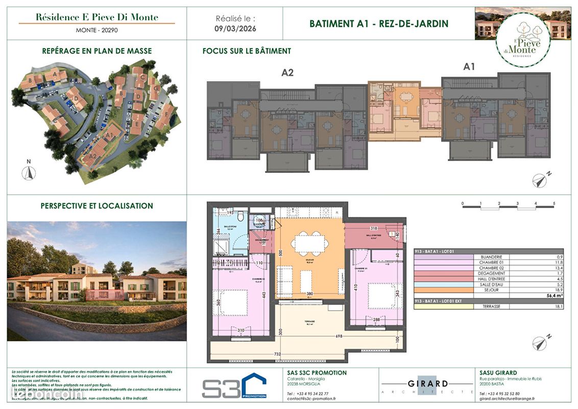 Appartement 3 pièces 56 m² · à Vescovato · 56 m² · 177 000 €