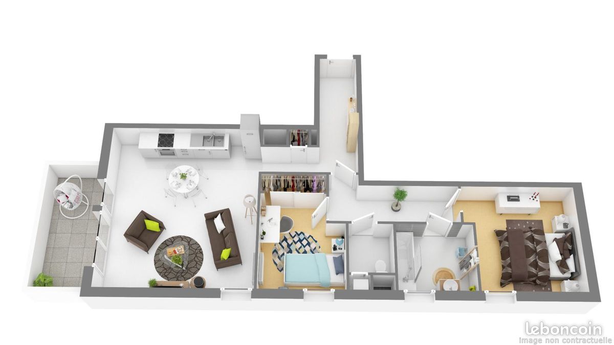 Appartement 3 pièces 68 m² · à Pau · 68 m² · 752 €/mois