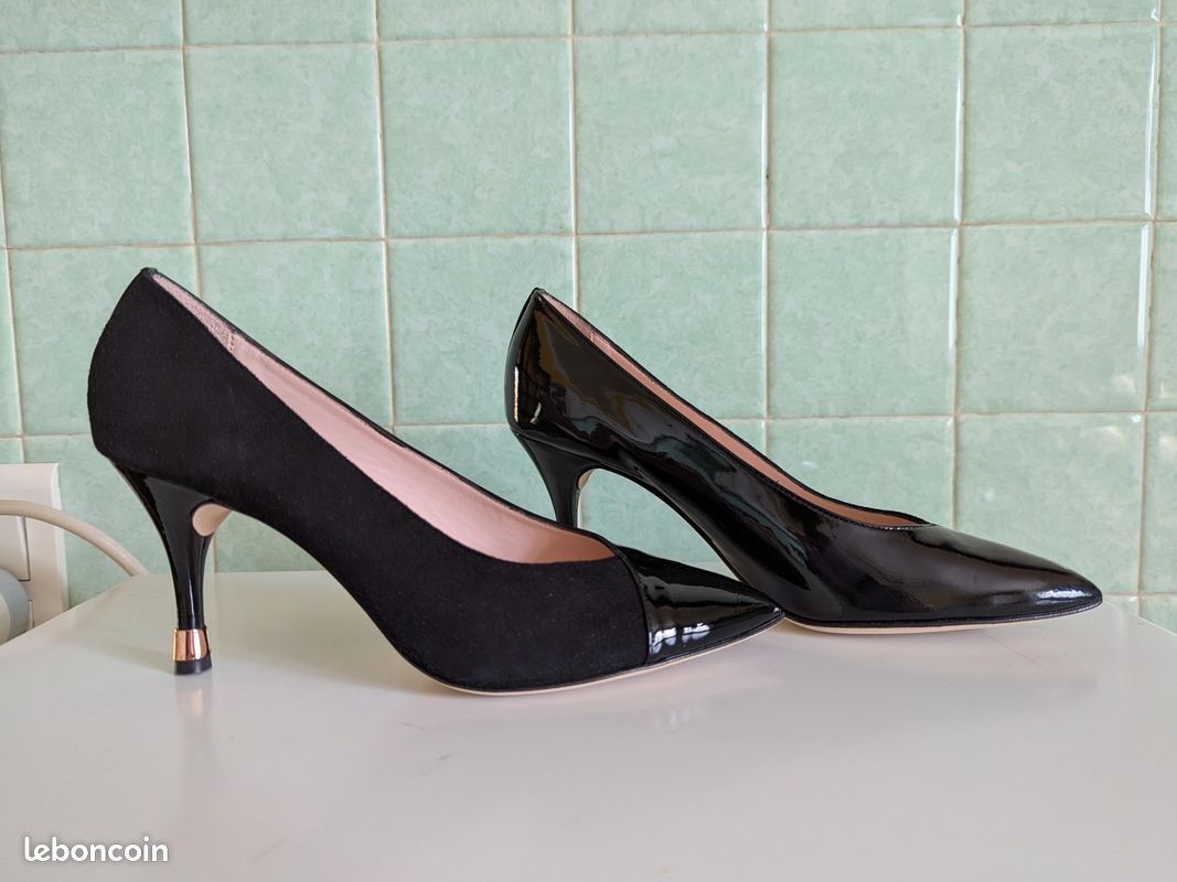 Escarpins Repetto made in France daim et cuir verni 38 (37
