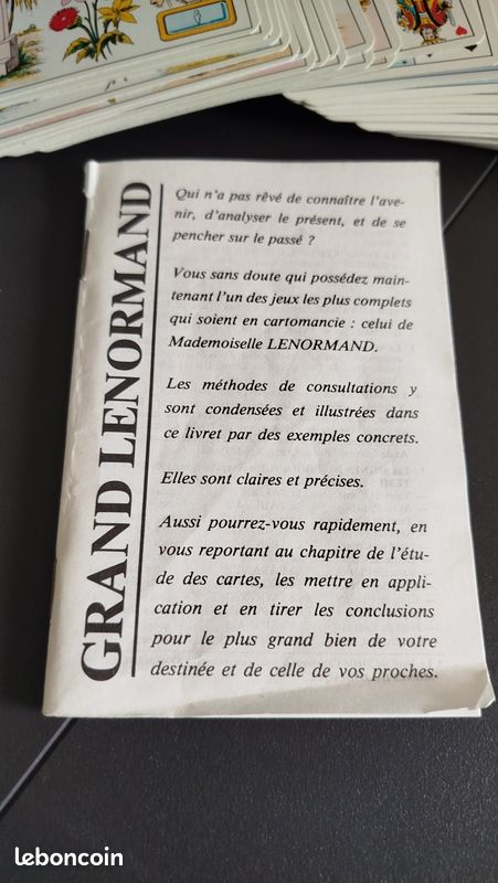 Jeu De Cartes Grimaud Grand Lenormand – Cartomancie à Partir De 14 Ans, 54 Cartes 90x127 Mm