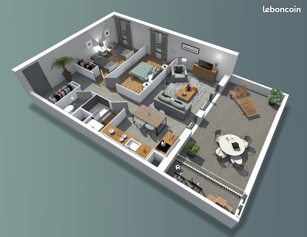 Appartement 3 pièces 63 m² · à Saint-Médard-en-Jalles · 63 m² · 265 000 €