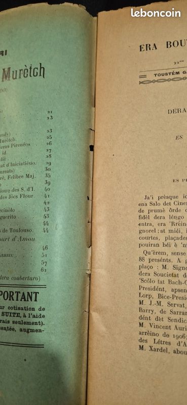 Livre Revue Occitane Rare : Era Bouts dera Mountanho (image 8)