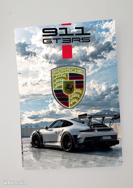 Porsche 911 GT3 RS Silhouette - Metal Art - Décoration murale - Man Cave - Car