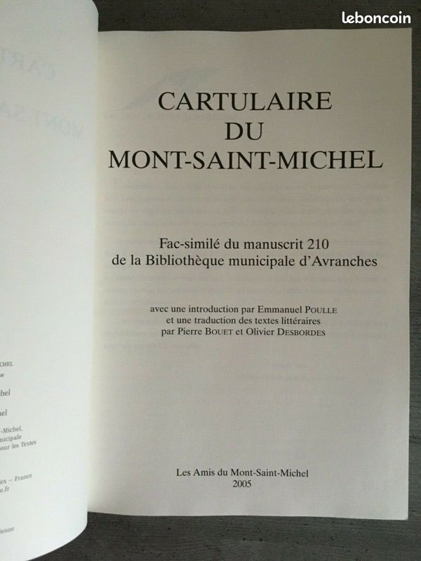 [AVRANCHES] ‎Cartulaire du Mont-Saint-Michel - Fac-similé du manuscrit 210 (image 2)