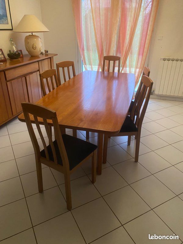 Table « TONNEAU » en Orme Massif (image 1)