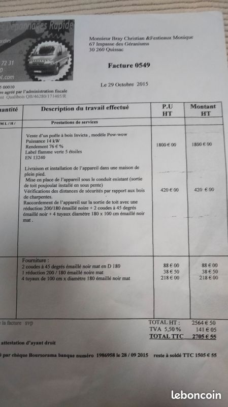 Poêle à bois INVICTA (image 1)