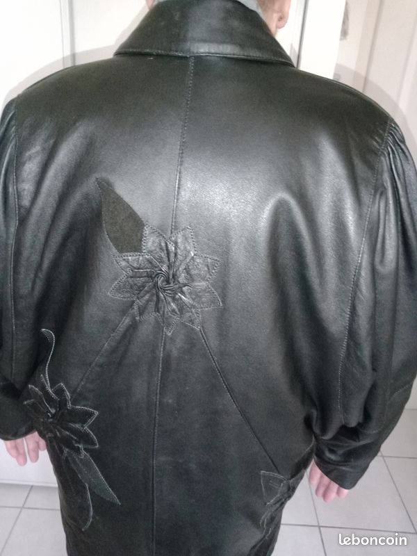 Vente veste en cuir noir (image 4)