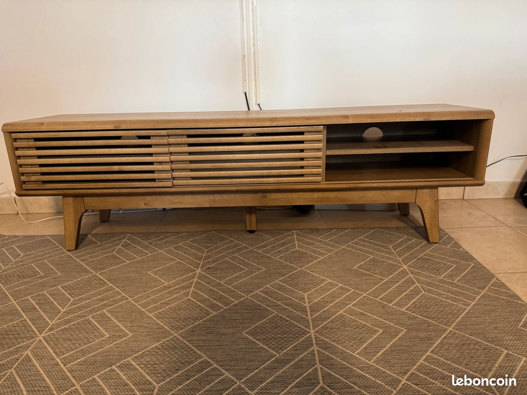 Meuble bas télé en bois (image 1)