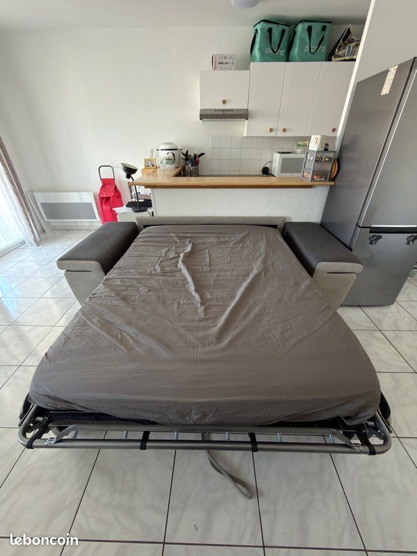 Canape convertible - gris anthracite/gris clair (image 7)