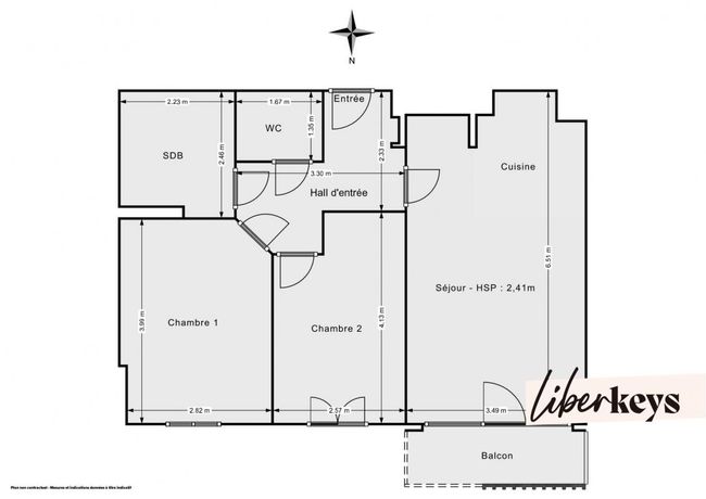 Appartement a louer franconville - 3 pièce(s) - 55 m2 - Surfyn