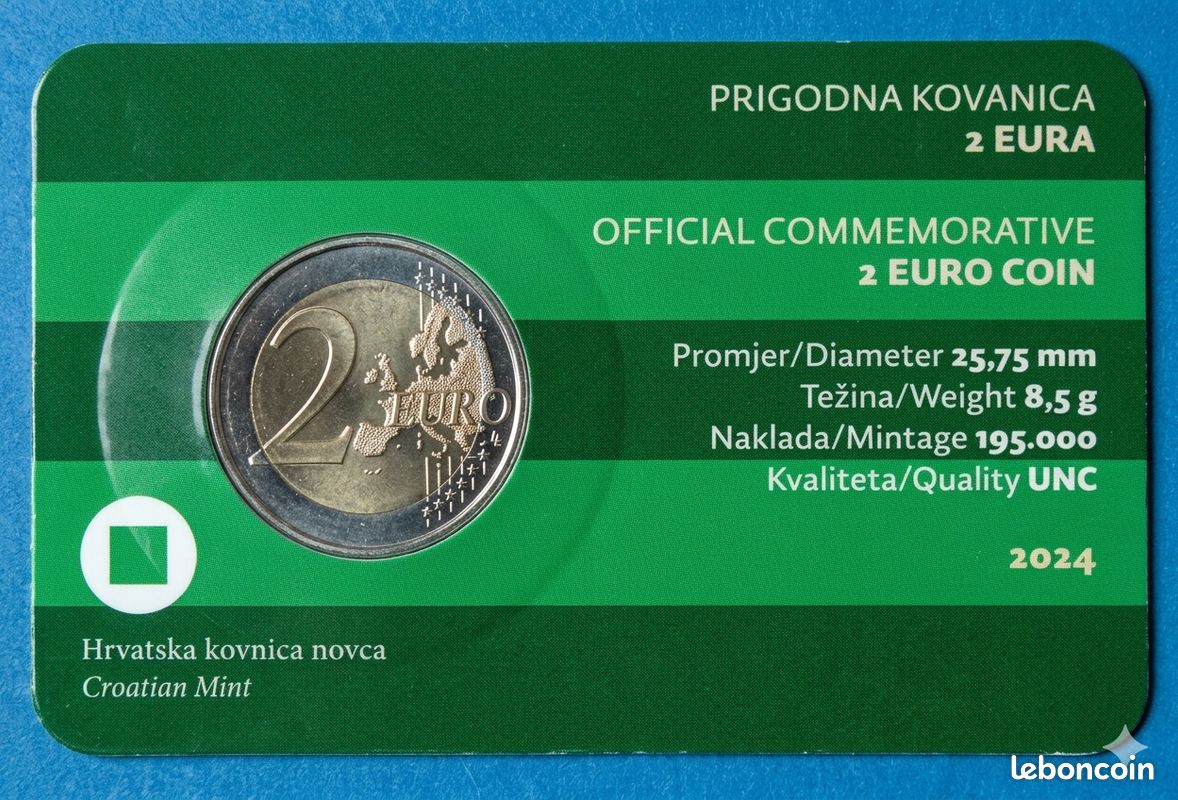 2 Euros Commémorative Croatie - 2024 - NEUVE (image 2)