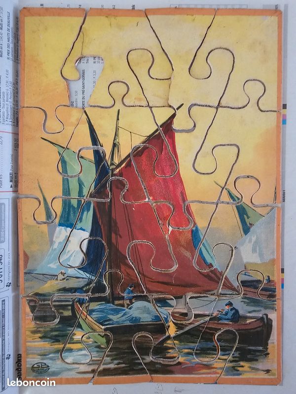 Lot de 9 puzzles anciens en carton – début/milieu XXe siècle – incomplets (image 7)