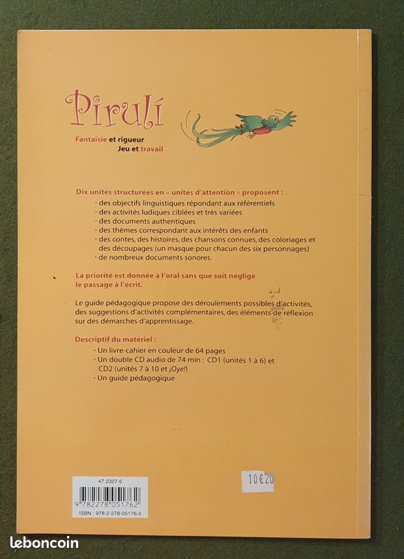 Pirulí : manuel scolaire d'espagnol cycle 3 niveau 1 (image 2)