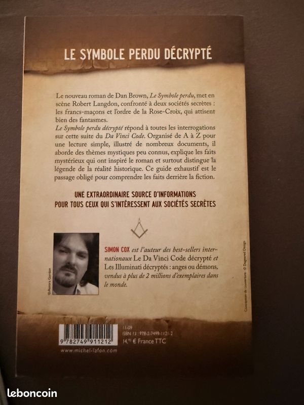 Livre " le symbole perdu décrypté " simon cox (image 2)