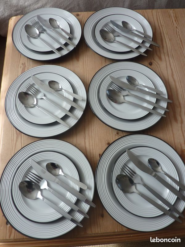 Assiettes blanches + Couverts - Le Mans nord - (image 3)