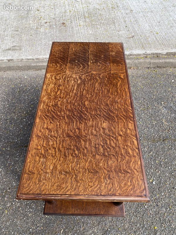 Desserte vintage Louis XIV en bois massif (image 4)