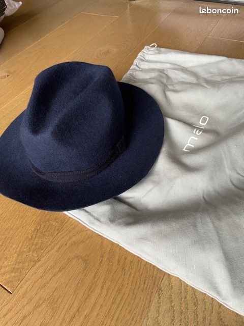 Chapeau de luxe en feutre marine (image 3)