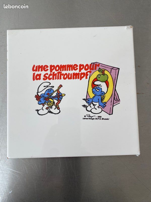 Carreau De Faïence Schtroumpf 1989 - Brussel Imps - Carrelage Décoratif Rare - BD