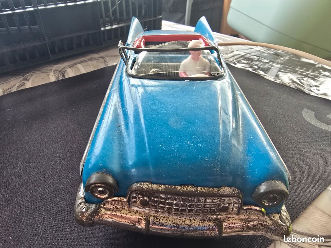 CABRIOLET G59- FJ en boite France Jouet téléguidé jouet ancien tôle