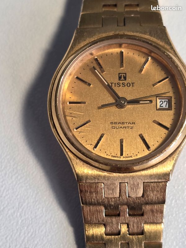 Montre Tissot Seastar Vintage 25mm Pour Femme - Acier & Cuir - Occasion