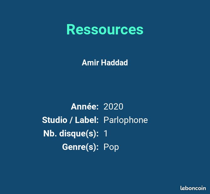 Ressources - Amir Haddad (image 2)