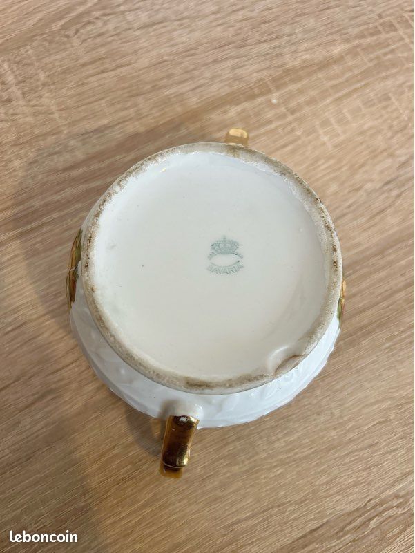 Sucrier ancien en porcelaine de Bavière (image 3)
