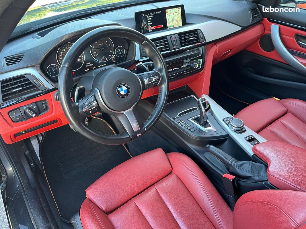 BMW SERIE 4 CABRIOLET 3.0 435 D 315 M-SPORT XDRIVE BVA + affichage tete haute + sieges elec a memoire (image 2)