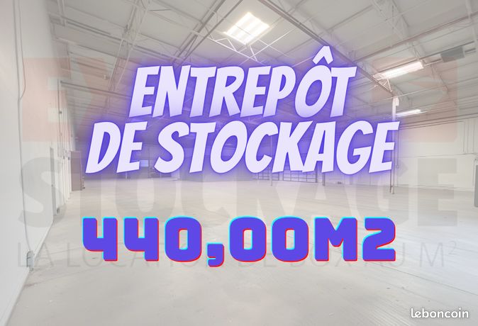 Location dépôt de stockage sécurisé 440,00m2 (contrat souple)