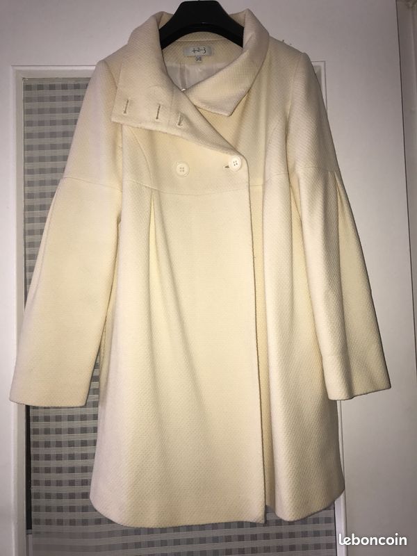 Manteau blanc / beige 1 2 3- État neuf (image 1)