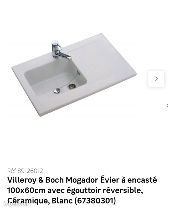 Évier de cuisine en céramique Villeroy et Bosch modèle Mogador (image 3)