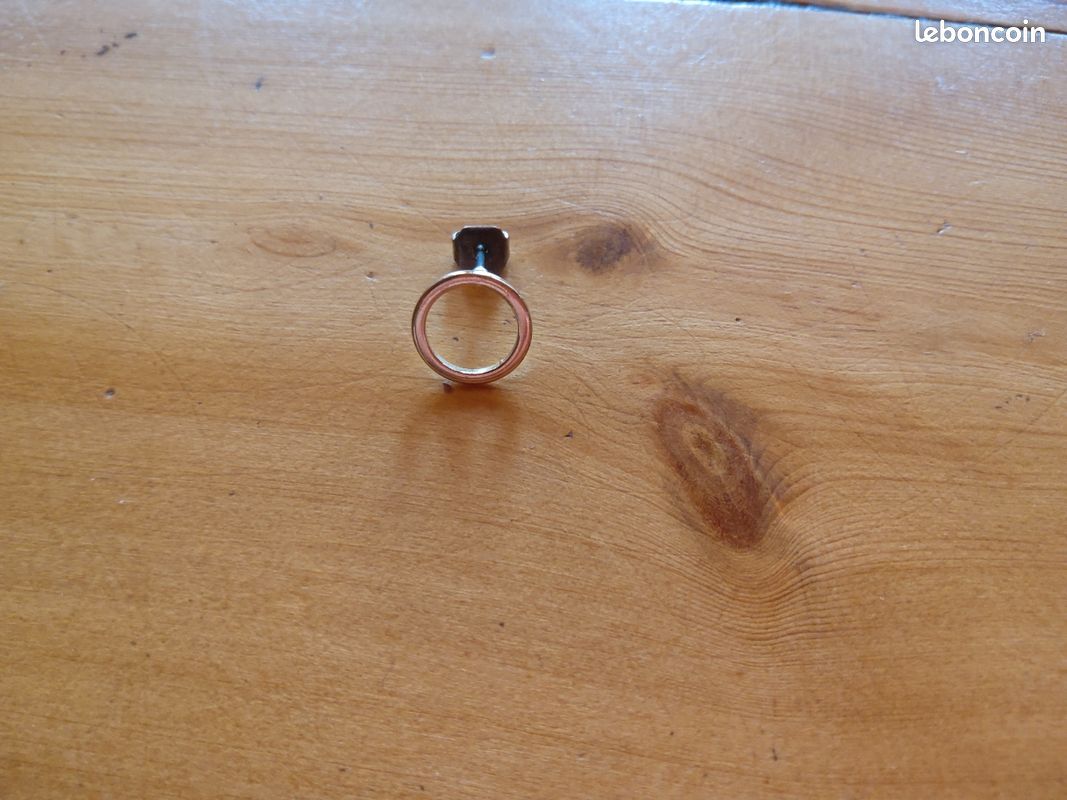 Paire de puces d'oreilles rondes dorées (image 10)