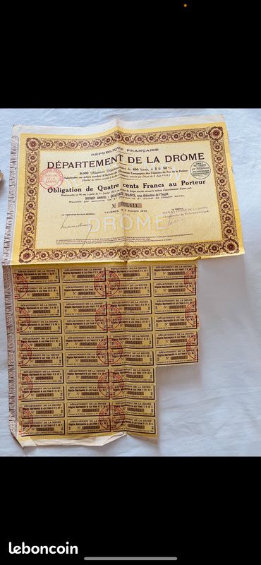 Obligation action ancien (image 1)