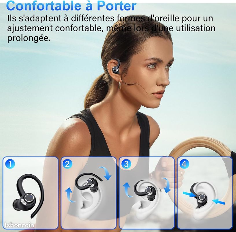 Traduction Conversationnelle Bluetooth Traducteur Vocal Instantané - 164 Langues - Ecouteurs Bluetooth 5.3 - 48h Autonomie Ecouteur Sans-fil