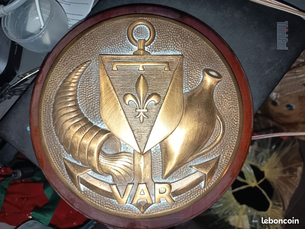 Plaque Bronze TB519 – Direction Des Constructions Navales De Toulon – Marine Française