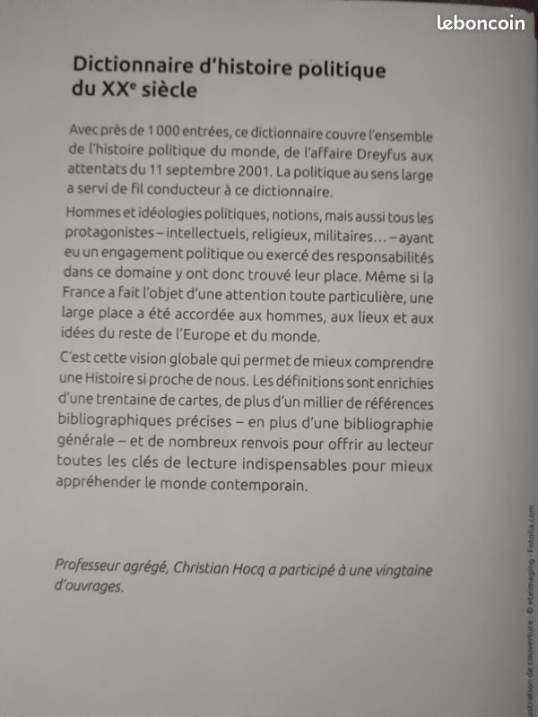 Dictionnaire d'histoire politique du 20 ème siècle (image 2)