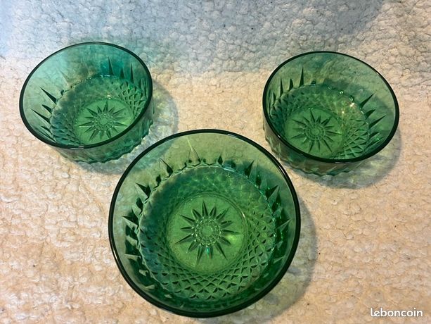 Vintage lot de 8 coupelles Arcopal myosotis