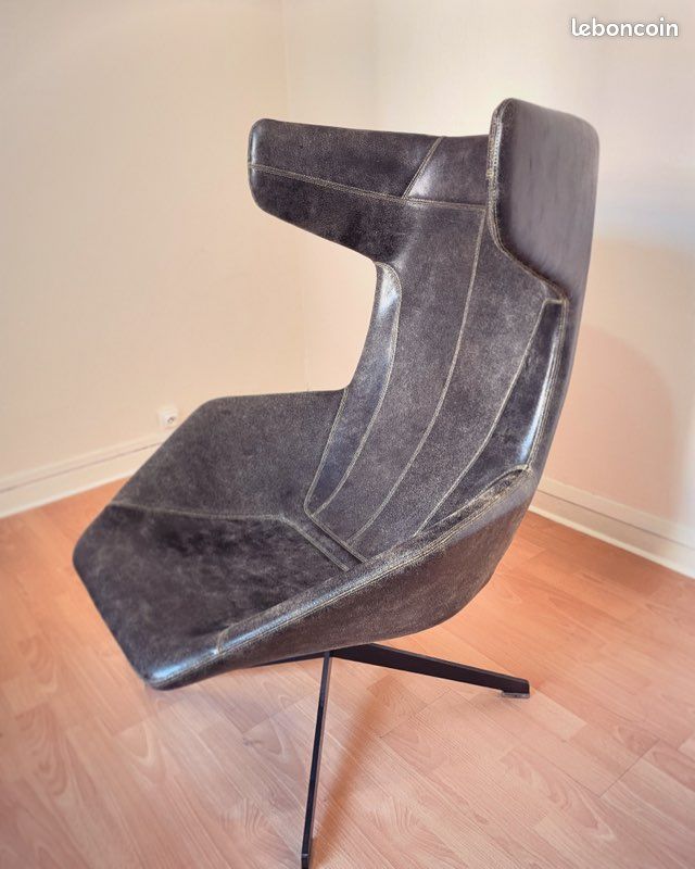 Superbe fauteuil design pivotant Take a line for a walk - Alfredo Häberli pour l'éditeur italien Moroso (image 2)