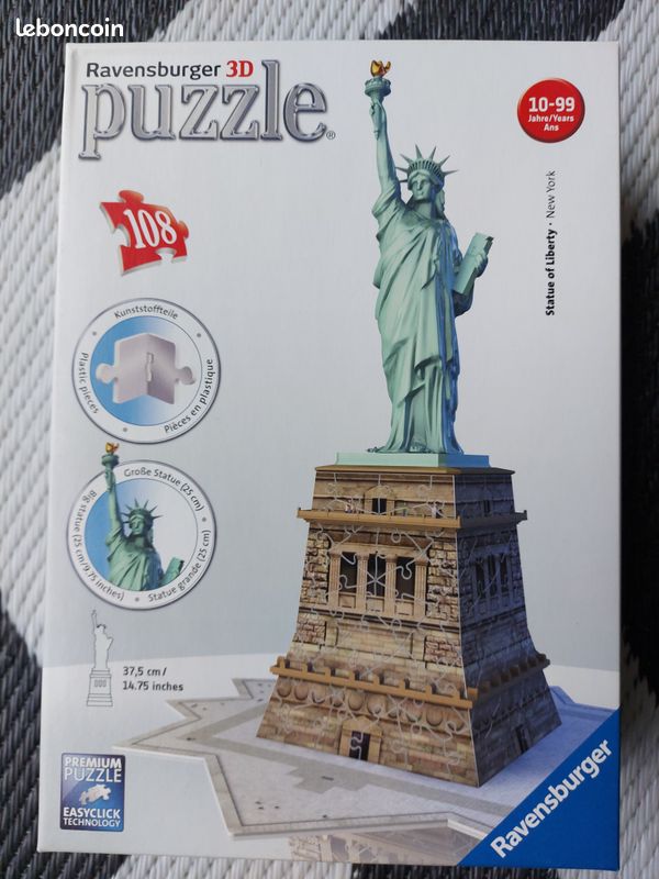 Puzzle 3d ravensburger statue de la liberté TBE (image 1)