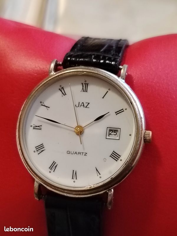 Montre JAZ Quartz Classique Cadran Blanc - Très Bon état Occasion