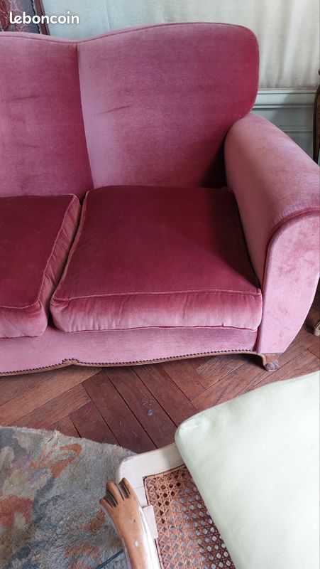 Tissu velours "vieux rose" (image 4)