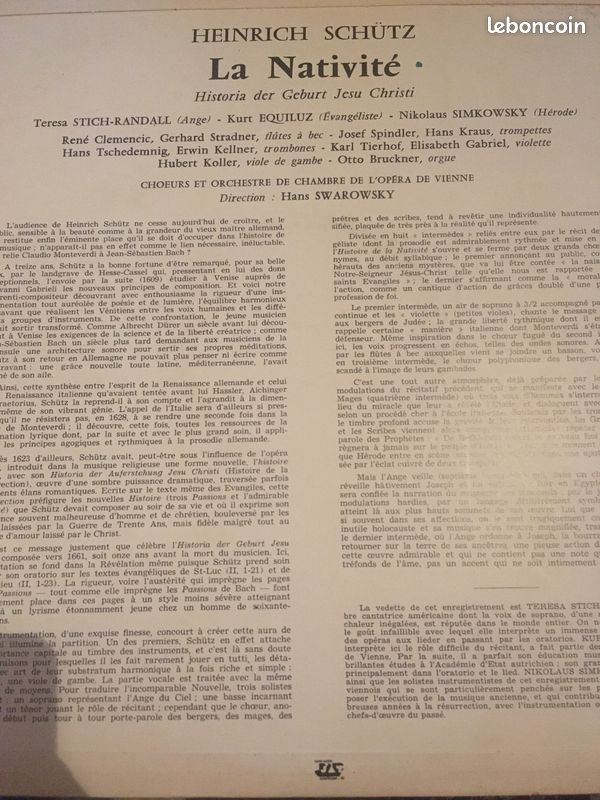 Vinyle Heinrich Schütz - La Nativité (image 2)