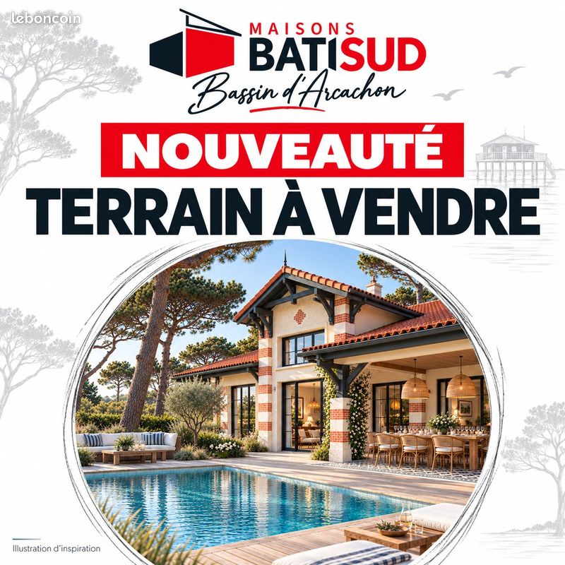 Terrain 1200 m² · à Gujan-Mestras · 350 000 €