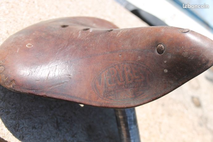 Selle De Vélo Vintage Very Best N° 24 A - Cuir Marron, Pour Vélo De Route/course