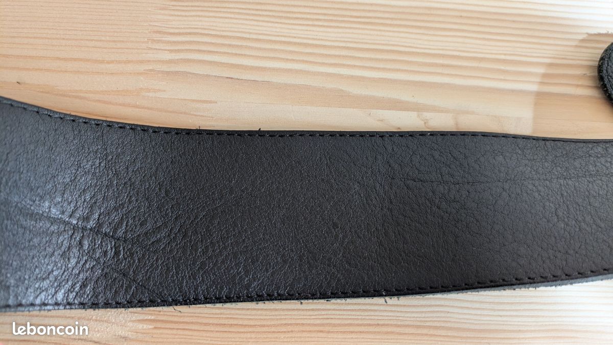 Ceinture cuir WE noire 85 cm (image 5)