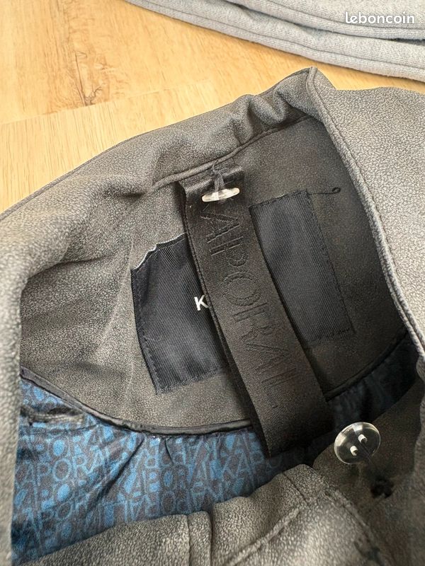 Blouson motard gris Kaporal taille L veste simili cuir et capuche amovible homme style (image 2)
